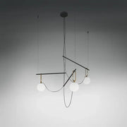 Modern black and brass pendant light with three white glass ball shades for bedroom decorbites glass ball lighting