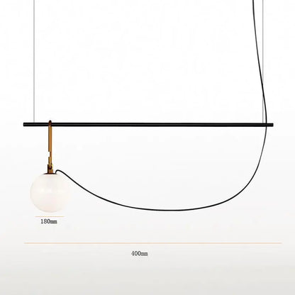 Modern black and brass pendant light with a spherical frosted glass ball for bedroom decorbites glass ball pendant light