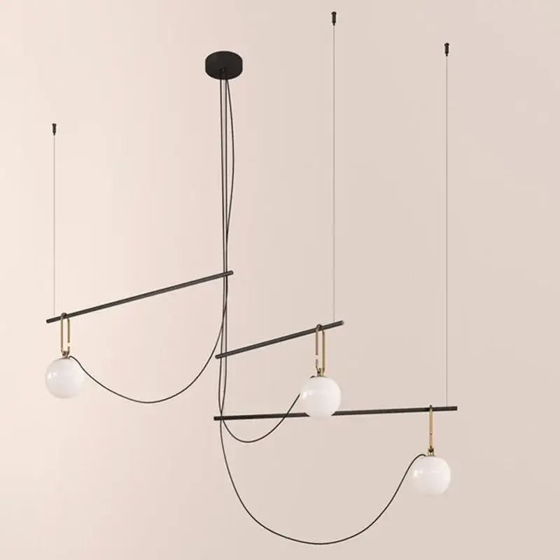 Modern black and brass pendant light with three white glass ball globes for bedroom decorbites glass ball decor