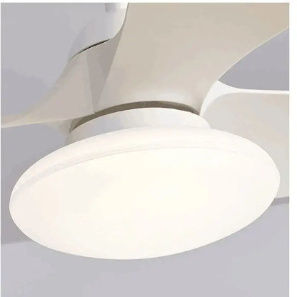 Modern black ceiling fan lamp with white oval light and matte finish for living room with remote control ceiling fan lamp