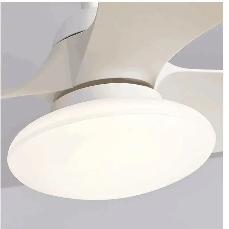 Modern black ceiling fan lamp with white oval light and matte finish for living room with remote control ceiling fan lamp