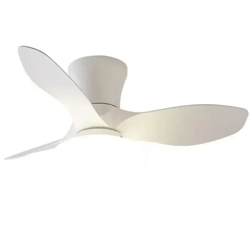 Modern black ceiling fan lamp with sleek white blades and minimalist design for living room with remote control