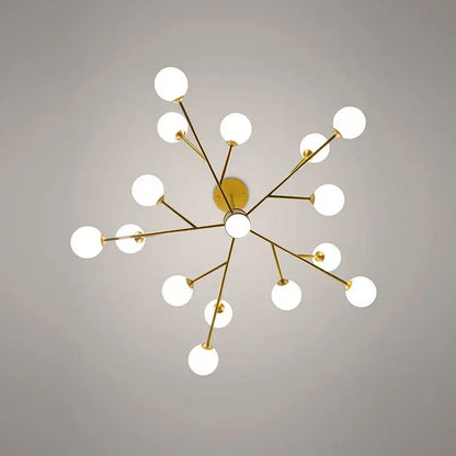 Modern black chandelier gold frosted glass globe living room light with decorbites black chandelier starburst design
