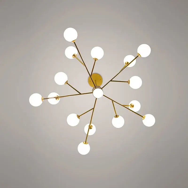 Modern black chandelier gold frosted glass globe living room light with decorbites black chandelier starburst design