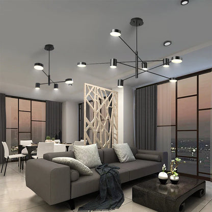Modern Black Chandelier: Nordic Style Home Lighting - Chandelier