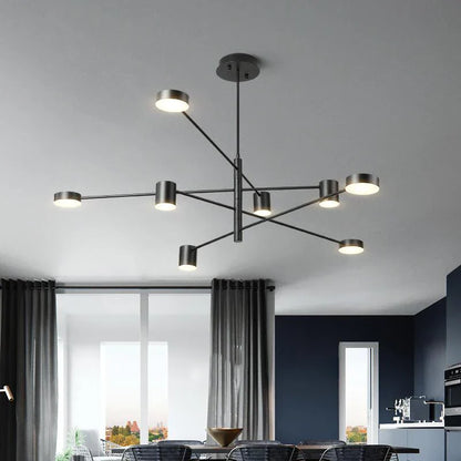Modern Black Chandelier: Nordic Style Home Lighting - Chandelier