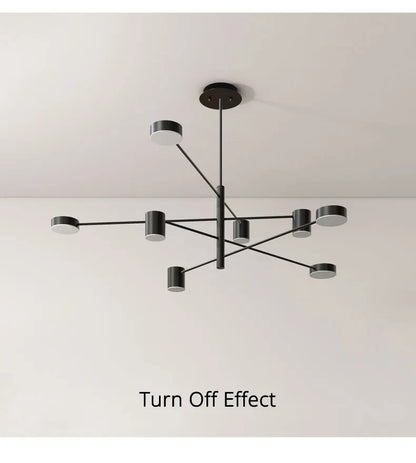 Modern Black Chandelier: Nordic Style Home Lighting - Chandelier