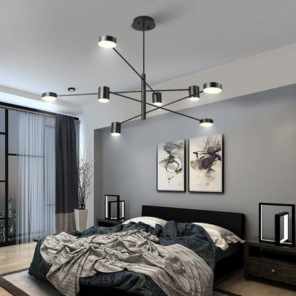 Modern Black Chandelier: Nordic Style Home Lighting - Chandelier