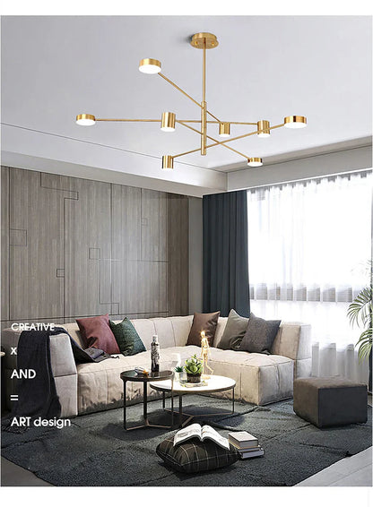 Modern Black Chandelier: Nordic Style Home Lighting - Chandelier