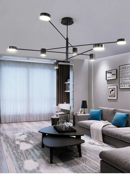 Modern Black Chandelier: Nordic Style Home Lighting - Chandelier