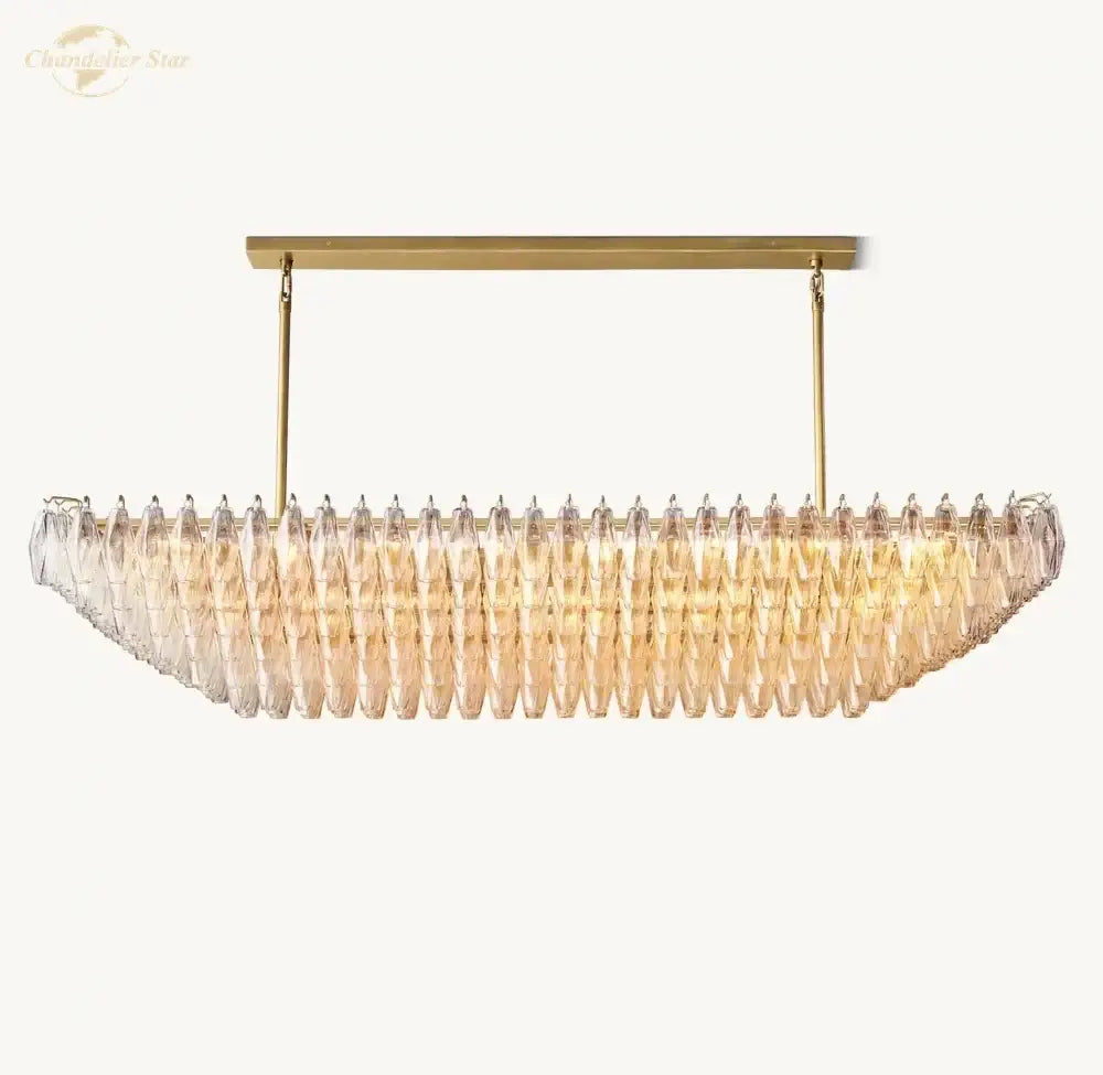 Modern black chiara chandelier with gold-toned rectangular frame and cascading clear glass crystals for dining room decorbites black chiara
