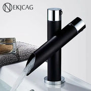 Modern black and chrome basin faucet with black matte finish and chrome accents decorbites black basin faucet design