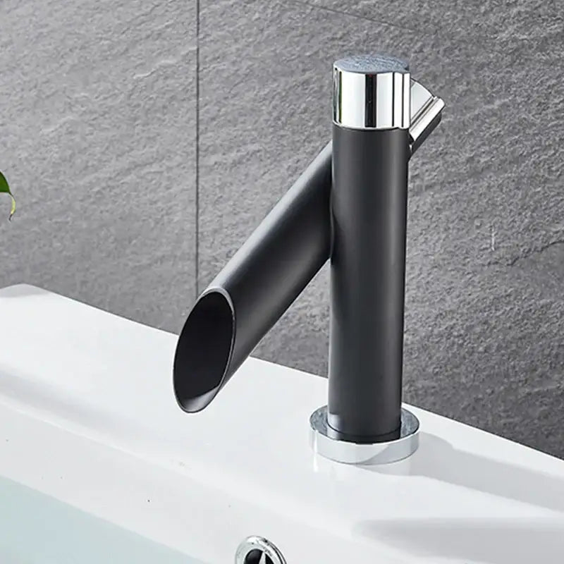 Modern black basin faucet with matte finish and polished chrome accents for bathroom water saving mixer decorbites black basin