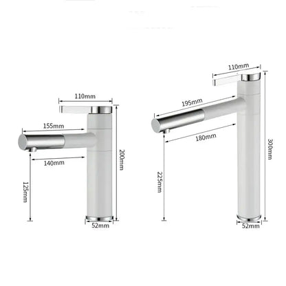 Modern black and chrome brass bathroom faucet with brushed stainless steel finish and swivel spout for decorbites brass bathroom use