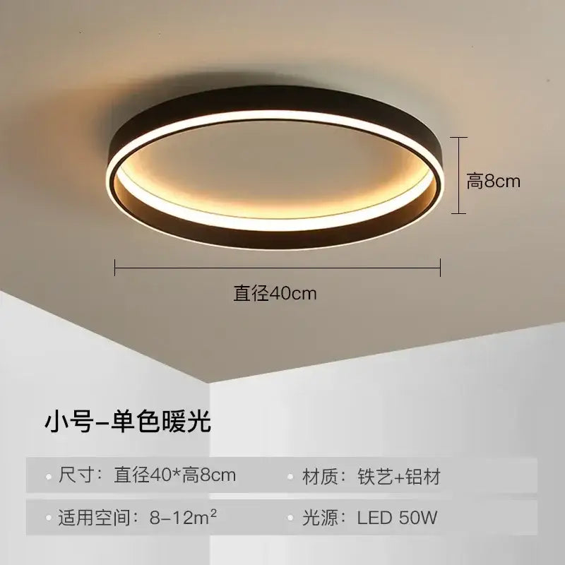 Modern black circular led ceiling light with sleek frame and warm white illumination for living room decorbites circular led ceiling lights