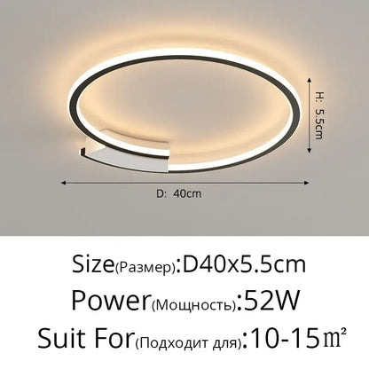 Modern black circular led indoor ceiling lamp with sleek black and white frame emitting warm ambient glow for living room decorbites indoor ceiling lamp