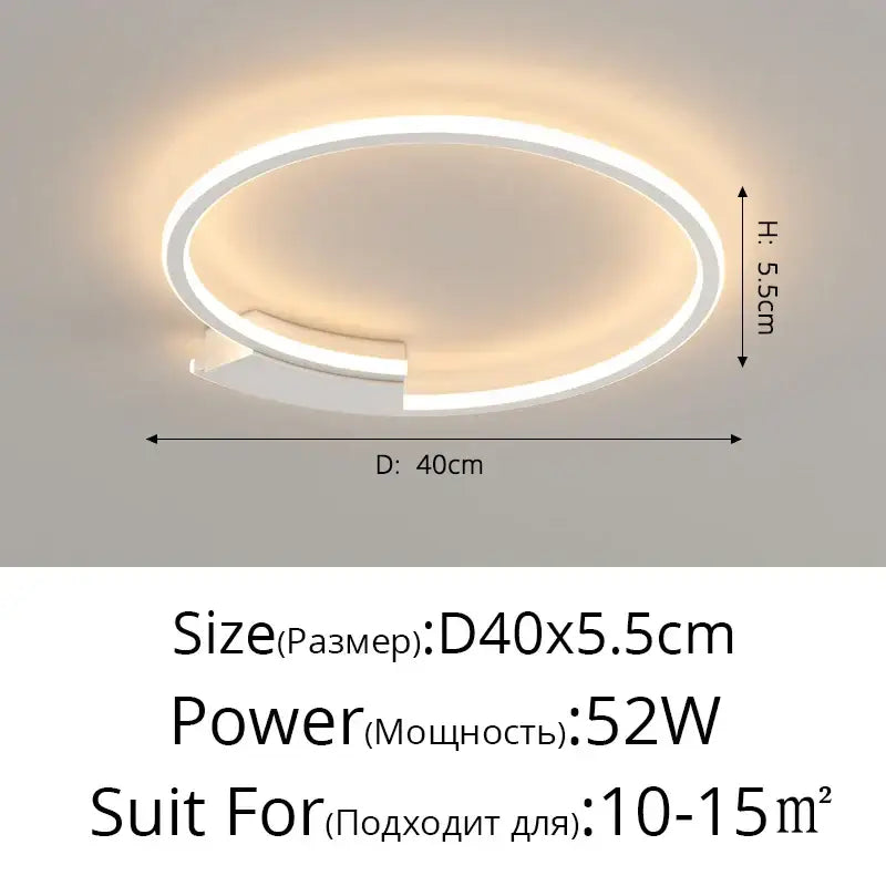 Modern black circular led indoor ceiling lamp with sleek white circular led light and warm ambient glow for living room decorbites indoor ceiling