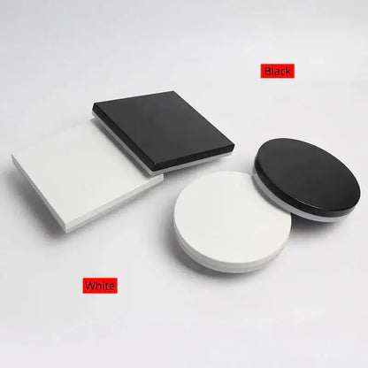 Modern black circular waterproof wall lamp with black and white ceramic tiles and a glossy finish for bedroom use