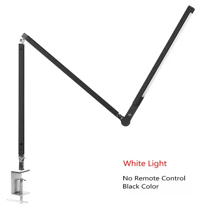 Modern black clip led desk lamp with sleek articulated arm and clamp base ideal for office reading and decorbites clip led use