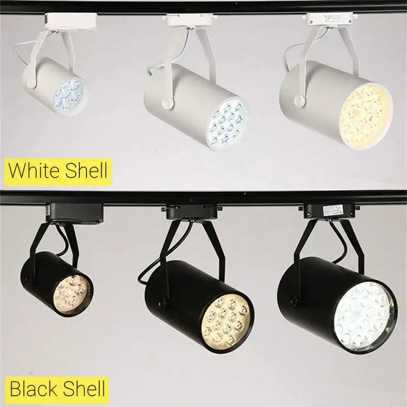 Modern black and white cylindrical rgb led track lights with colorful rgb led rings for ktv stage decorbites decor
