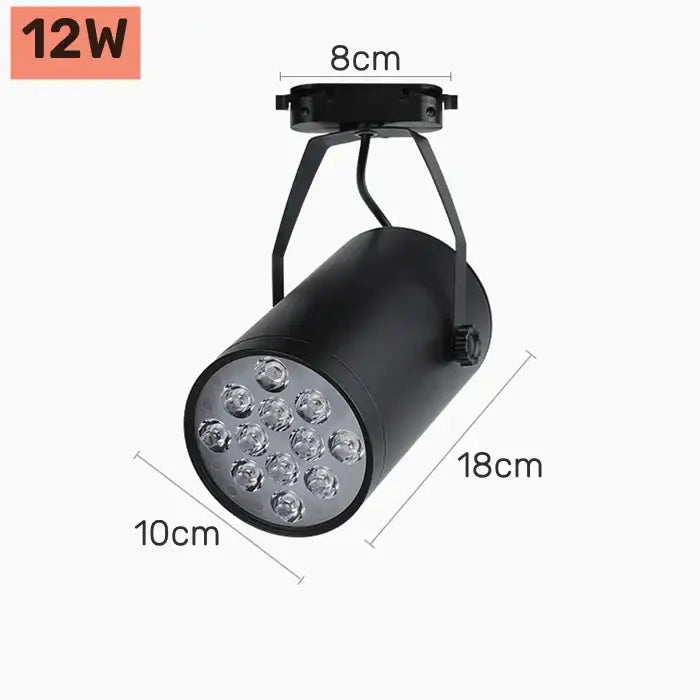 Modern black rgb led track light with 12 white leds arranged circularly for ktv stage decoration by decorbites colorful rgb
