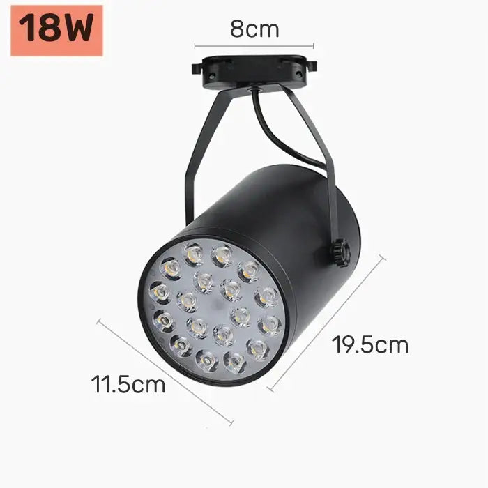 Modern black colorful rgb led track light with cylindrical body and multiple embedded leds for ktv stage decorbites colorful rgb