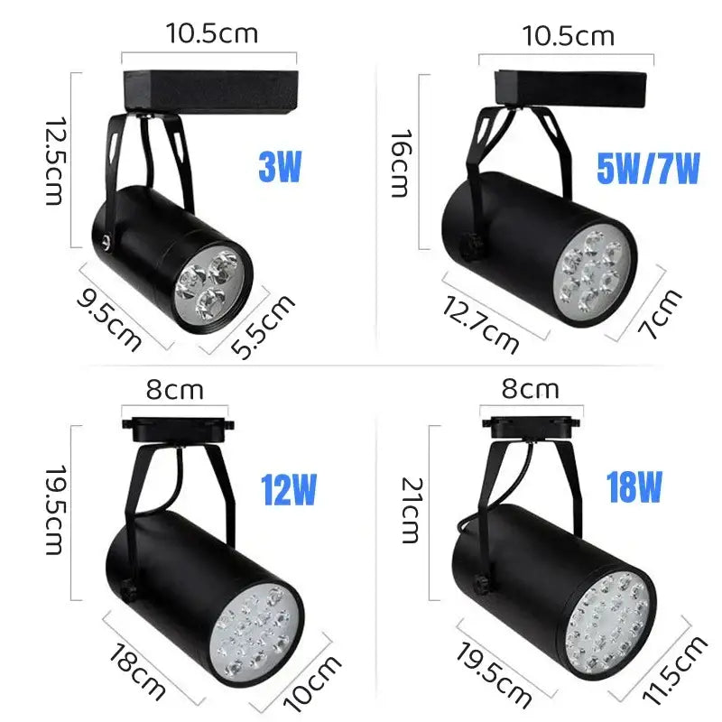 Modern black colorful rgb led track lights with varying bulb counts and wattages for ktv stage decorbites colorful rgb