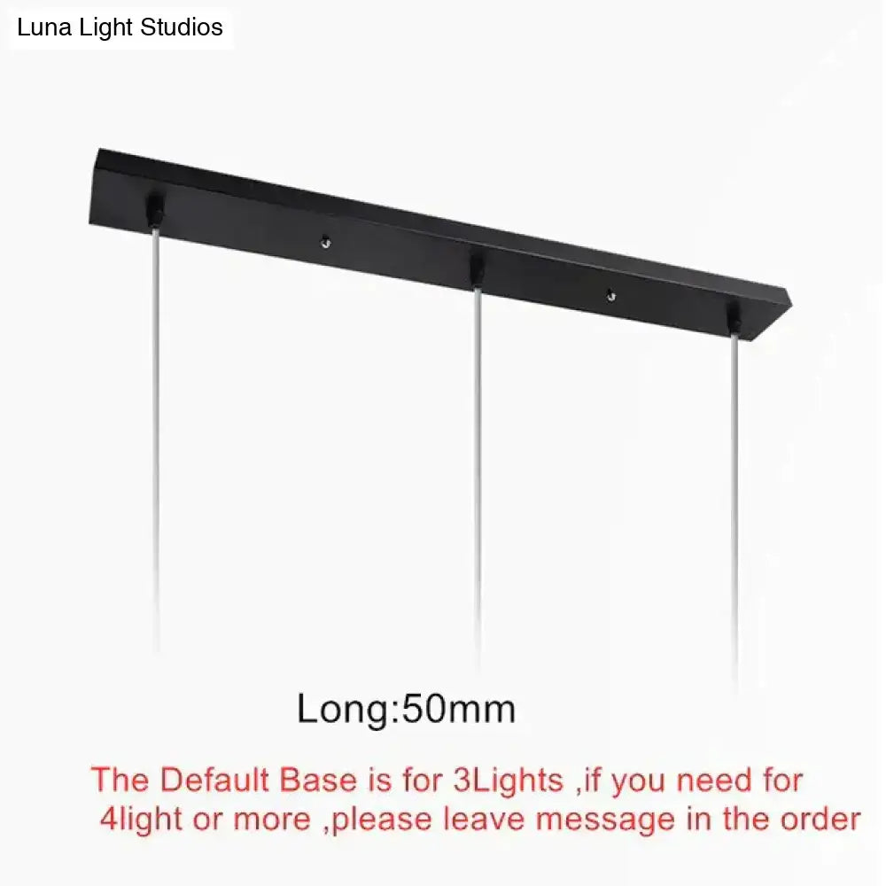 Modern black conical led pendant lamp with three hanging cords designed as a pendant lamp for kitchen island lighting