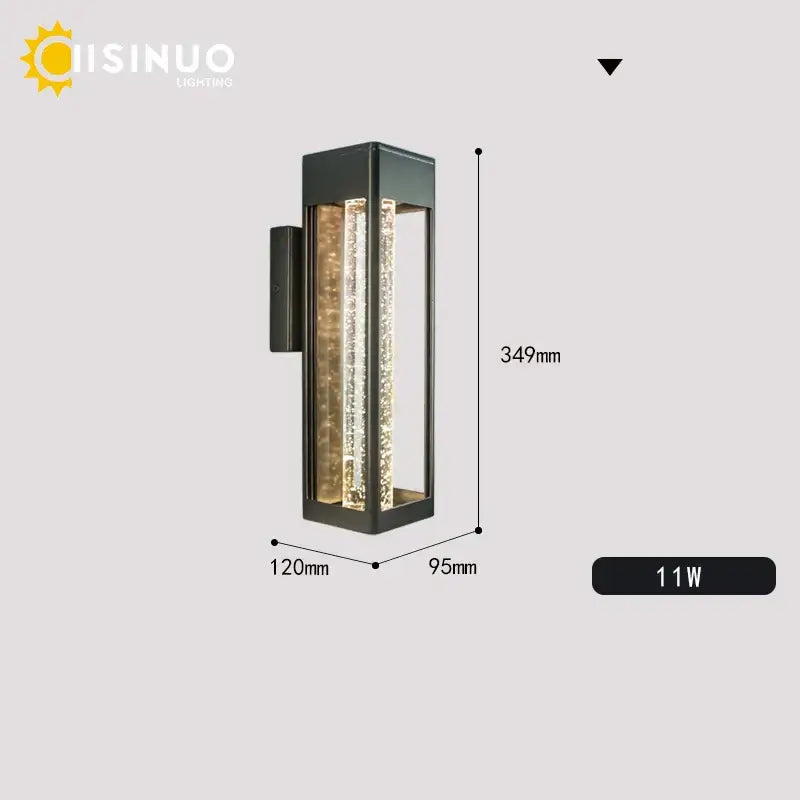Modern black crystal bubble glass wall lamp with vertical crystal beads and warm glow for stylish wall lamp decorbites crystal bubble