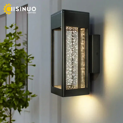 Modern black crystal bubble glass wall lamp with sparkling bubble-like light effects by decorbites for elegant decor