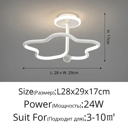 Modern white led ceiling light with cloud-like design and crystal accent for decorbites black crystal chandelier decor