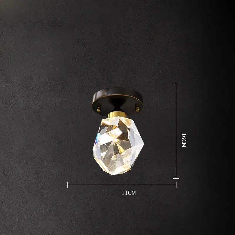 Modern black crystal copper led chandelier dining room pendant light with faceted crystal and brass-finished base decorbites black crystal
