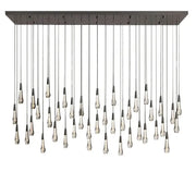 Modern black chandelier light fixture with dark metal frame and clear glass decorbites crystal teardrop pendants for stairwell