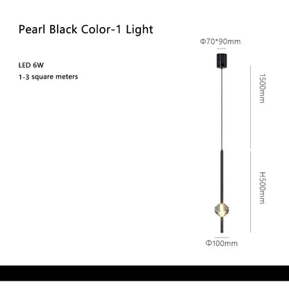 Modern black cube crystal pendant lamp in pearl black with led 6w bulb and central decorative element for living room decorbites cube crystal