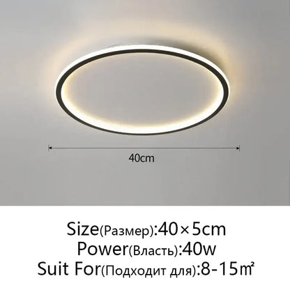 Modern black decorbites dimmable led ceiling light with sleek frame and warm white illumination for living room use