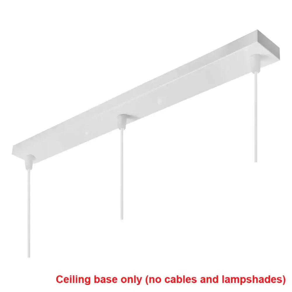 White rectangular ceiling light fixture base with three hanging cords for modern black decorbites geometric led cube pendant kitchen light