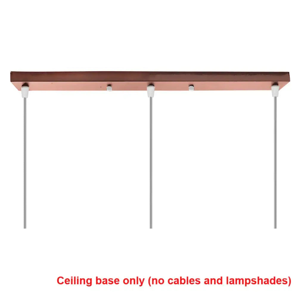 Modern black decorbites geometric led cube pendant kitchen light with copper finish and four slender silver rods suspension