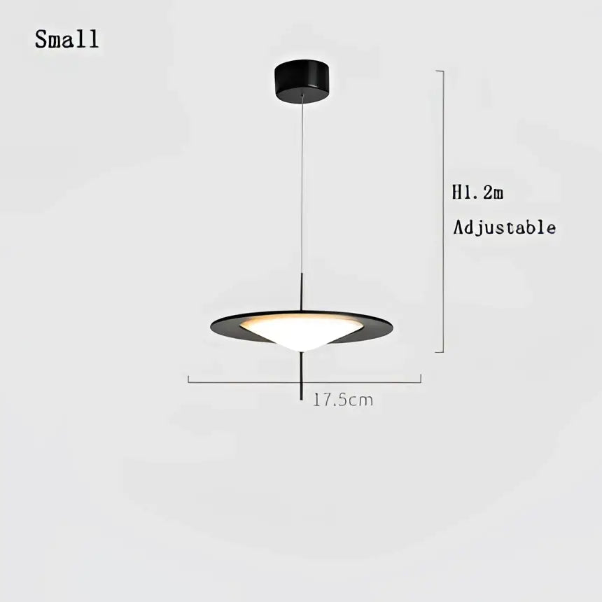 Modern black minimalist decorbites designer ufo chandelier pendant light with sleek circular design and adjustable height for living room