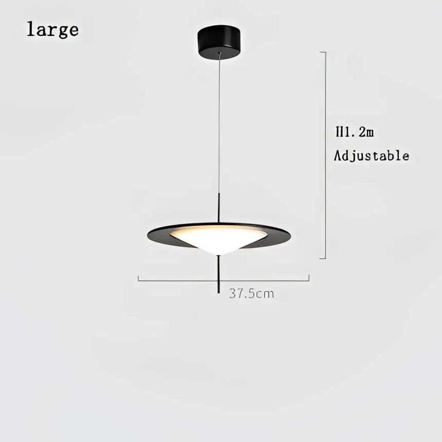 Modern black designer ufo chandelier pendant light with sleek circular design and adjustable height by decorbites designer ufo