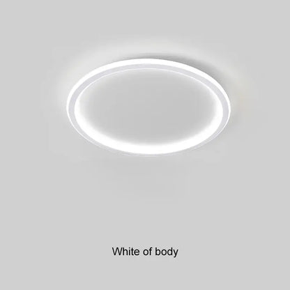 Modern black dimmable led ring ceiling light with white oval-shaped design for stylish living room illumination