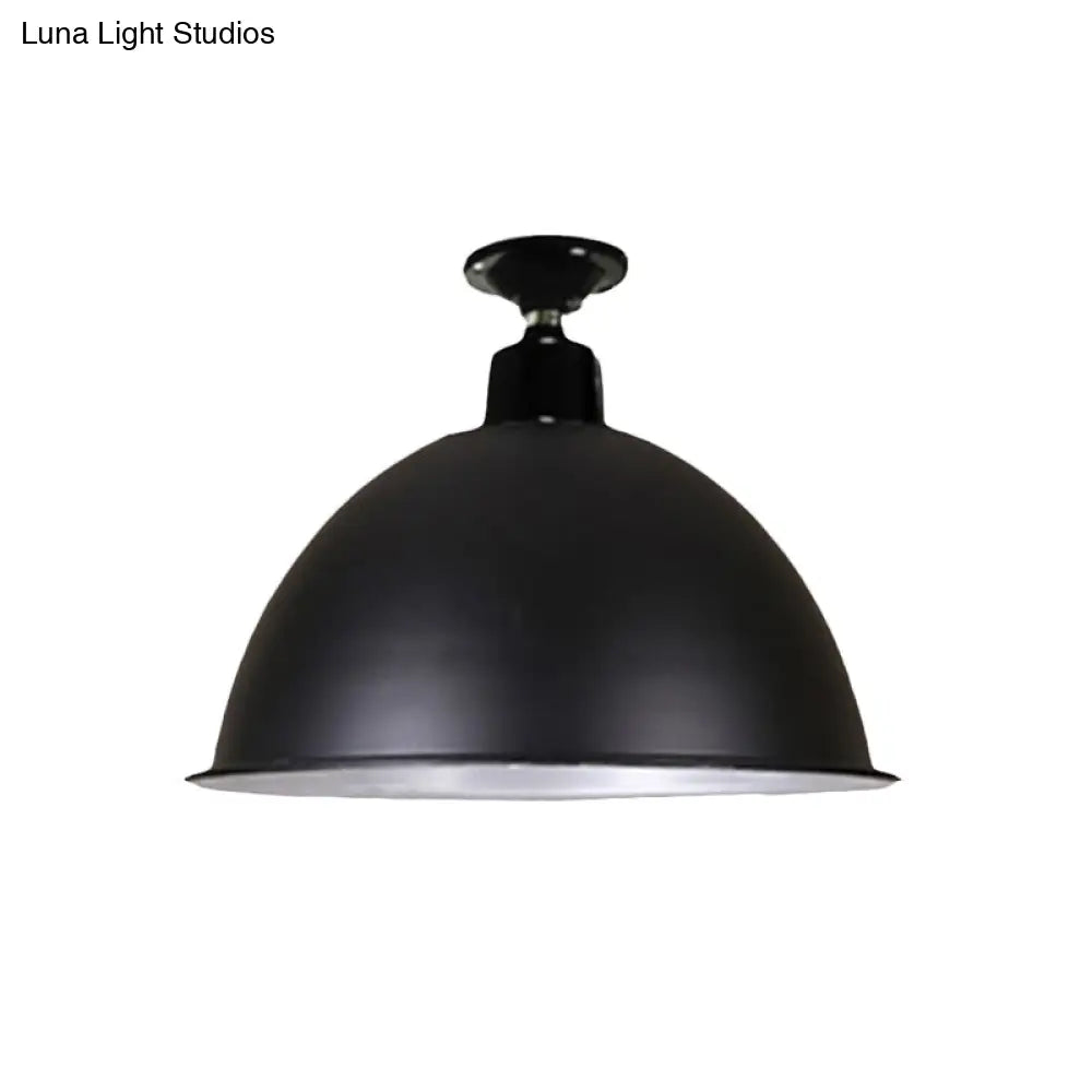 DecorBites™ DecorBites™ Modern Black Dome Ceiling Light for Dining Room - Loft Style, 1 Head, 12"/14" Width