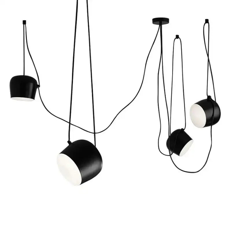 Modern black drum led pendant kitchen ceiling light featuring black cylindrical matte decorbites black drum fixtures