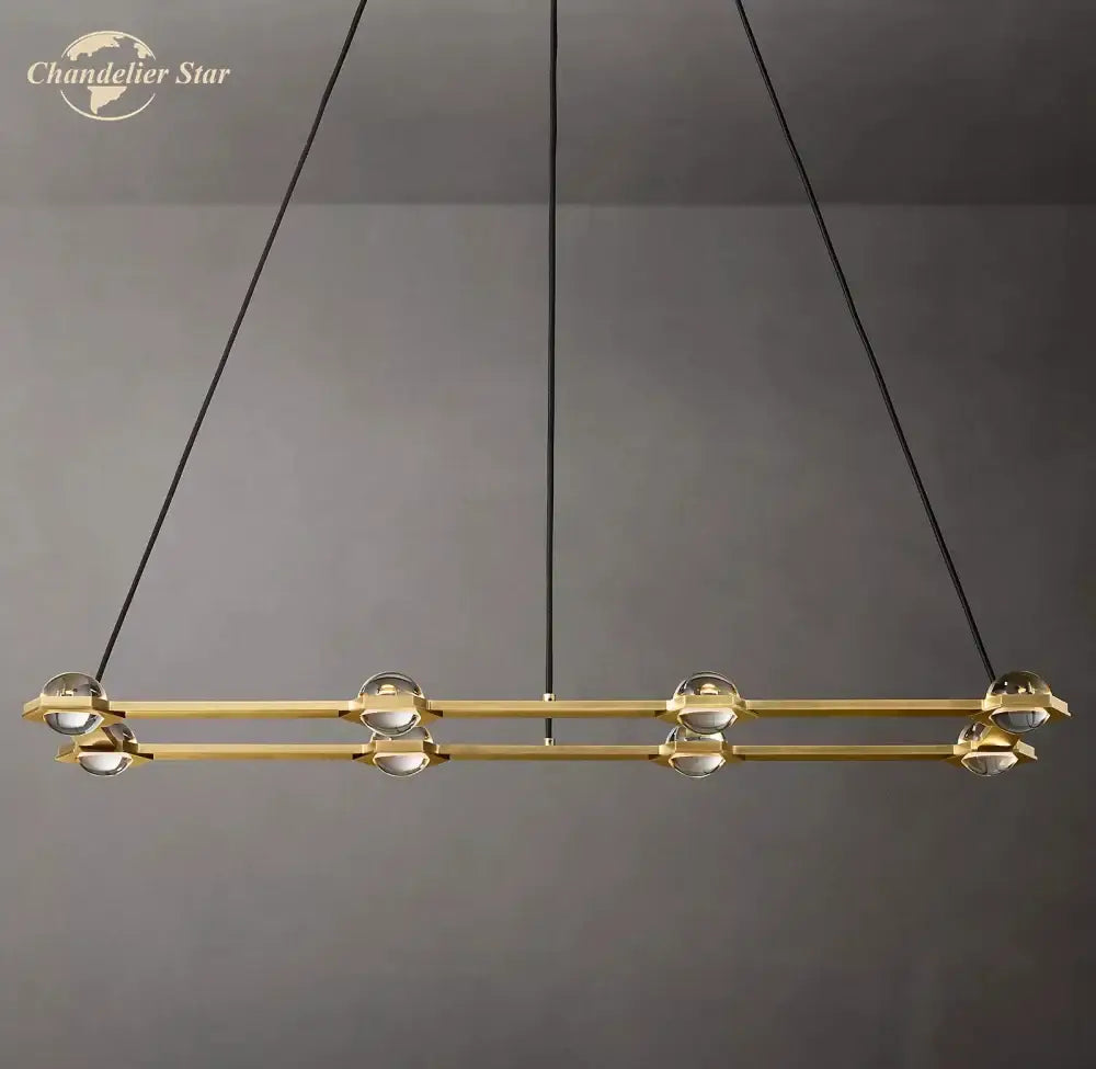 Modern black éclatant crystal chandelier dining room pendant light with brass pendant lights and clear glass globe bulbs