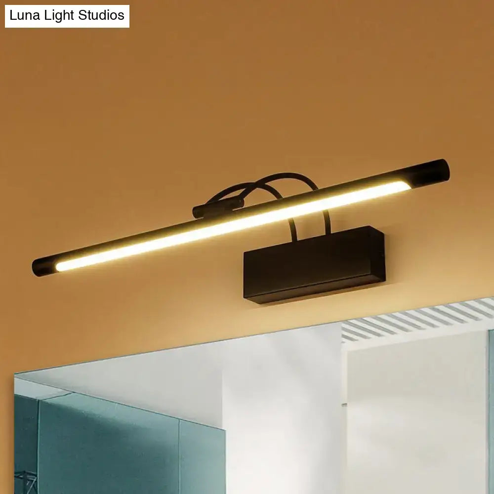 Modern black finish led wall light with sleek rectangular design and warm white illumination for 110v-240v use