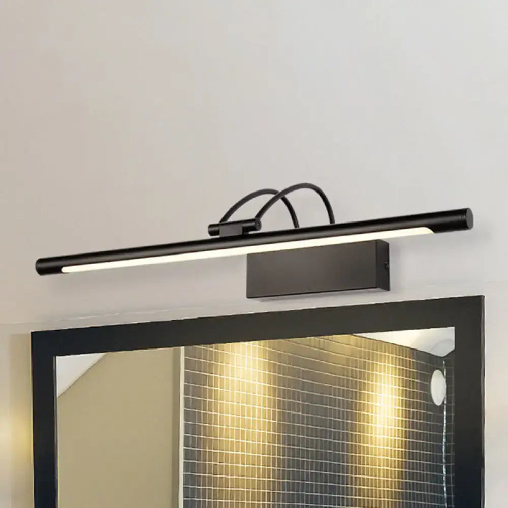Modern black finish led wall light with sleek curved mounting arms for bedroom task lighting 110v-240v
