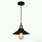 Modern Black Flared Shade Hanging Light with Metallic Finish - Restaurant Pendant Light Fixture (1 Bulb)