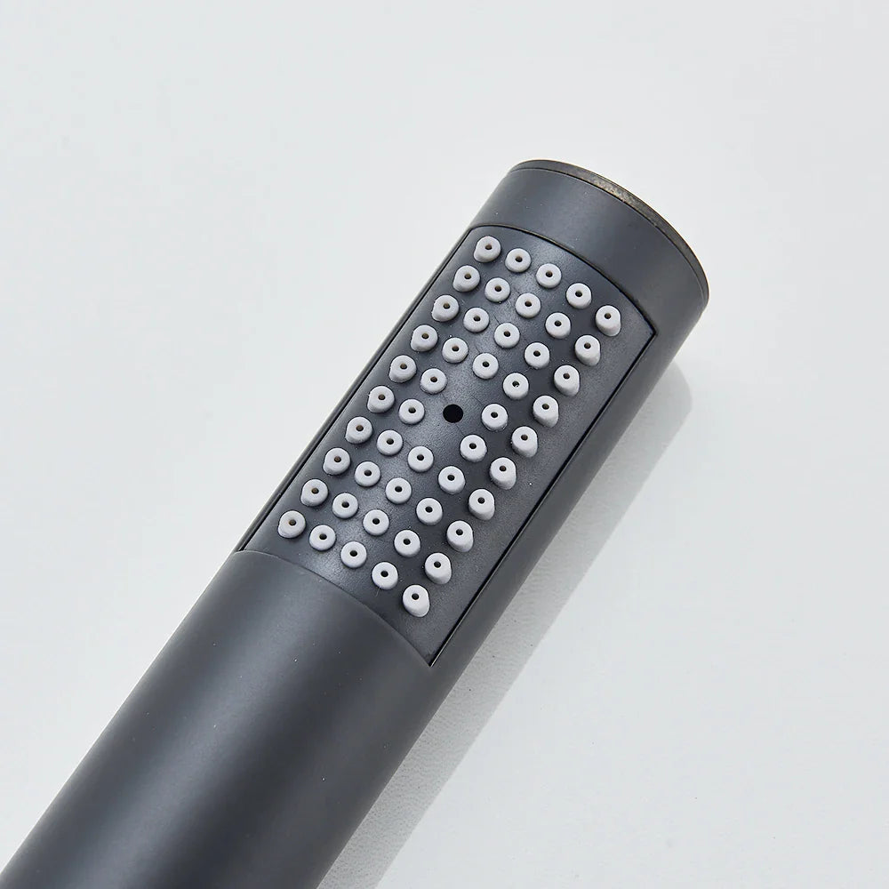 Modern Black Floor Mounted Tub Faucet