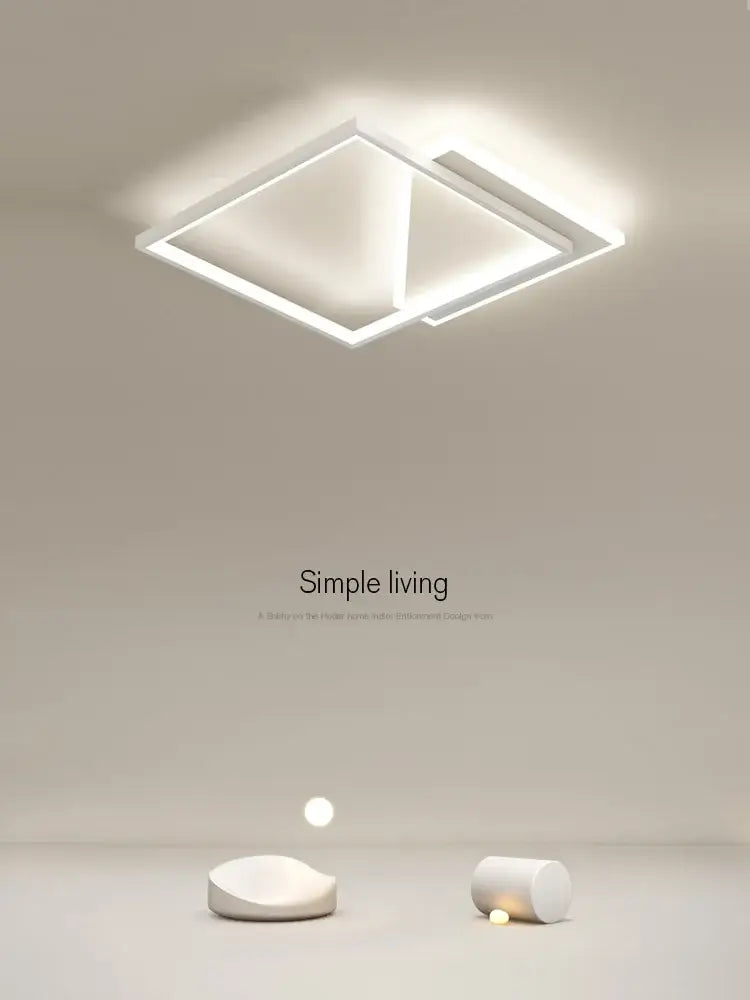 Modern black geometric led ceiling lamp with sleek white square ceiling light for bedroom decorbites geometric led ceiling
