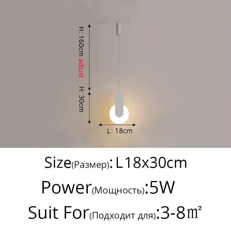 White minimalist pendant light with circular illuminated base and adjustable length for decorbites geometric led pendant lights
