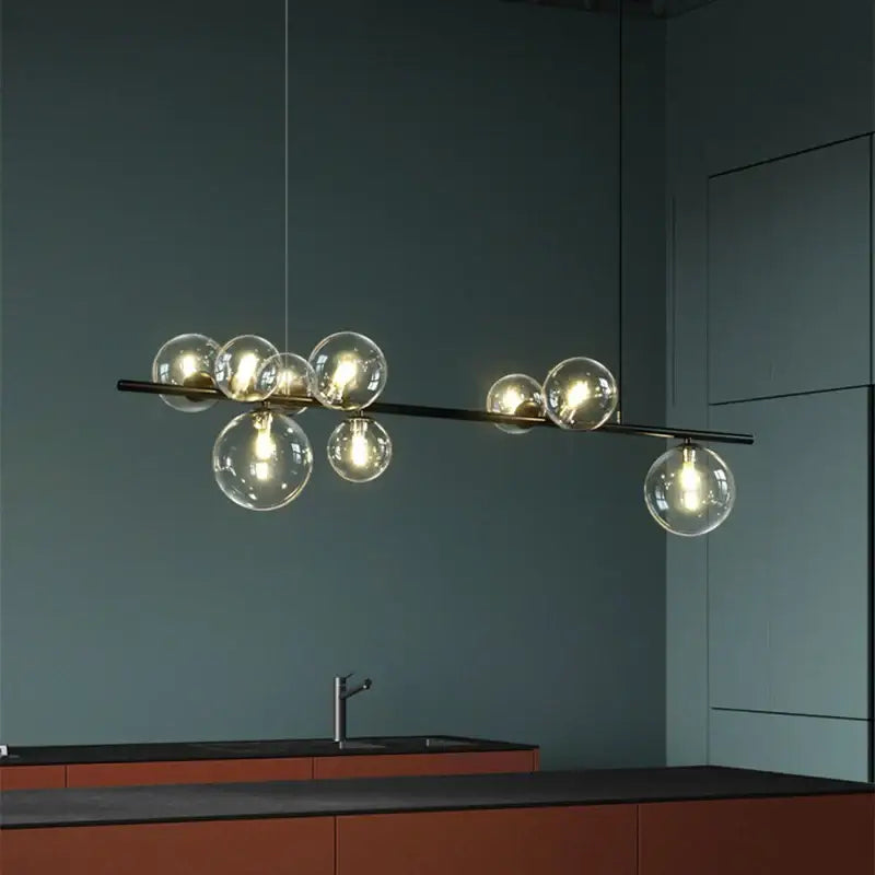 Modern black glass ball pendant light with sleek black metal frame ideal for dining room decorbites glass ball pendant